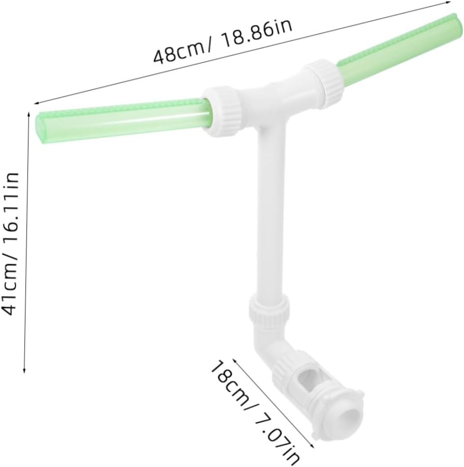 MERRYHAPY Dual- Pool Fountain Sprayer Adjustable Waterfall Cooling System for Above Ground Pools Spa Aerator Glow Dark Outdoor Water Feature