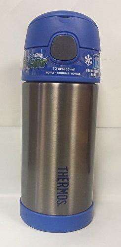 Image of Thermos Funtainer 12 ounce Bottle - Blue /Charcoal