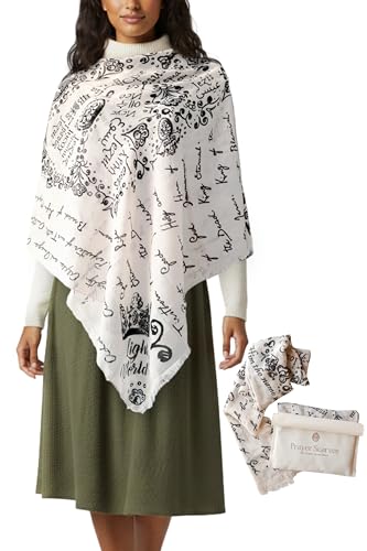 Jesus’s Names Prayer Scarf for Women Christian, Large Scripture Shawl