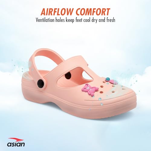 Image of ASIAN Women's INDIGO-07 Comfortable & Light Weight Clogs for Women | Stylish & Anti-Skid Sandals with Adjustable Back Strap for Adult | Waterproof & Everyday Use Mules for Girls and Ladies