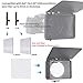 Runshuangyu Mini Lightweight Matte Box Clamp-On Lens Matte Box with Top Flag for DSLR Mirrorless Camera Compatible with 4x4 4x5.65 Filter (Basic Version)