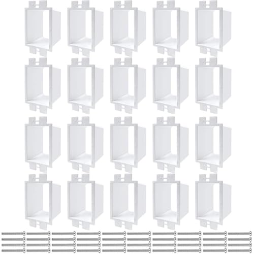 20 PCS BE1-2 Electrical Outlet Box Extenders Single Gang with 40PCS Screws