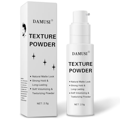 DAMUSI Hair Texture Powder Spray - Lightweight Volumizing and Texturizing Powder for Men & Women, Matte Finish Natural Look Mattifying Hair Volume Styling powder All-Day Hold