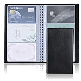 IANFAN Visitenkarten Aufbewahrung für 120 Karten, Visitenkartenhülle Visitenkartenmappe Unisex Visitenkartenbuch Leder Visitenkartenhalter Visitenkartenbox Visitenkartenblätter Visitenkarten Organizer