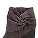 Fashare Womens Wedge Booties Ankle Heels Boots Bow Knot Stacked Heeled Winter Dress Shoes, Coffee, Size 7
