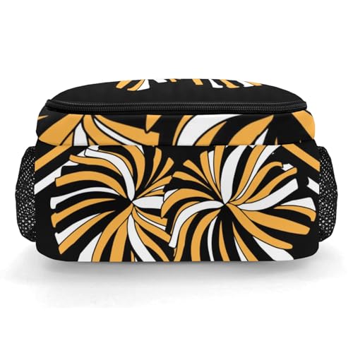 Cheer Black Gold Cheerleader Laptop Bag Daypack Custom Backpack School Multifunctional Laptop Bag for Travel Camping Gift3