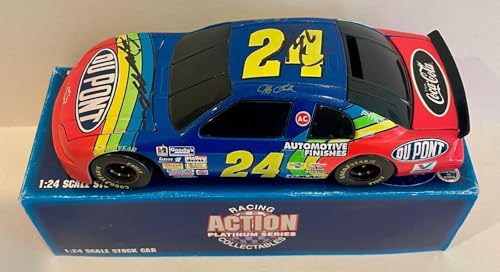 1995 Jeff Gordon & Rick Hendrick Dupont 2x Dual Signed Auto 1/24 Diecast Car COA - Autographed Diecast Cars