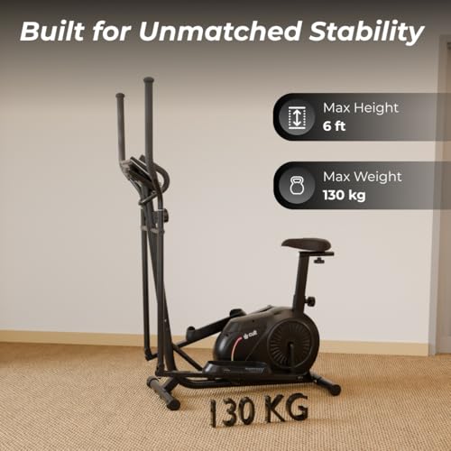 Image of Cult SmartCrossNeo Magnetic Elliptical Trainer | 4Kg Flywheel | Max Weight: 130Kg | Home Use Cross Trainer - Black