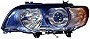 CarLights360: For 2000 2001 2002 2003 BMW X5 Headlight Assembly Driver Side w/Bulbs HID Type Black Housing For BM2518109