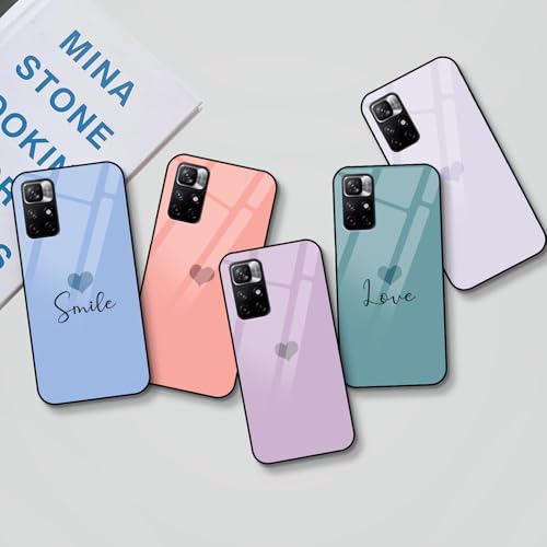 Image of COLORflow Back Cover Compatible with Redmi Note 11 5G / 11S 5G | Pastel Hearts Color Customized | Shockproof TPU Bumper with Camera Protection Back Cover Compatible with Redmi Note 11 5G / 11S 5G