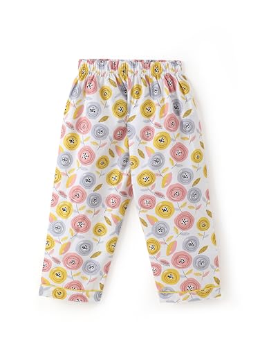 Image of Girls Premium Cotton Full Sleeves Printed Nightsuit Set | Collar Style Night Dress for Girls | Soft & Breathable Pajama Set | Trendy Kids Sleepwear & Nightwear