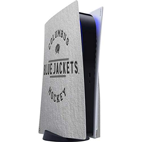 Skinit Decal Gaming Skin Compatible with PS5 Console - Officially Licensed NHL Columbus Blue Jackets Black Text Design