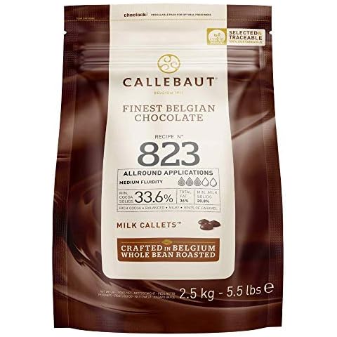 Belgian Milk Chocolate Baking Callets (Chips) - 33.6% - 1 bag, 5.5 lbs Cover