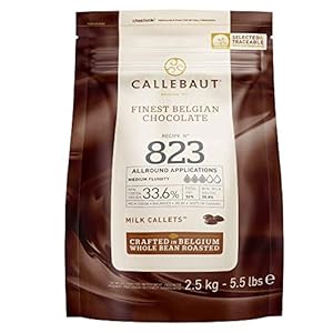 CALLEBAUT Ontvanger nr. 823 – Couverture Callets, volle melkchocolade, 33,6 % cacao, 1 x 2,5 kg