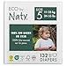 Eco by Naty Premium Disposable Baby Diapers for Sensitive Skin, Size 5, 6 Pack of 22 (132 Diapers) (Chemical, dioxin, Fragrance Free)