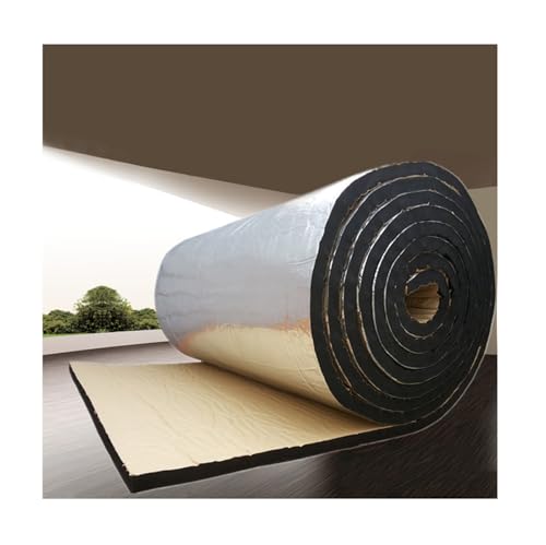 Tappetino Isolante fonoassorbente, Foglio di Alluminio Autoadesivo, Isolamento Acustico in Schiuma a Celle Chiuse per Auto, Isolamento Acustico, utilizzato per verande, Portiere Auto (10 mm