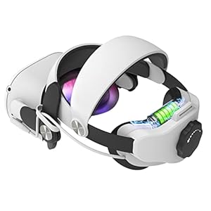 Elite Strap mit Akku for Oculus Quest 2,Newenmo Head Strap Akku-Pack with 5300mAh Battery, VR zubehör Ersatz für den…