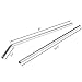 Kichwit Extra Long Stainless Steel Straws Set of 8, Reusable Wide Straws for Smoothies, 10.5 Inches Long, 5/16