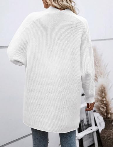 Image of Amarmia Women's Casual Lapel Cardigan Sweaters Long Sleeve Open Front Irregular Hem Soft Knitted Sweater Coat