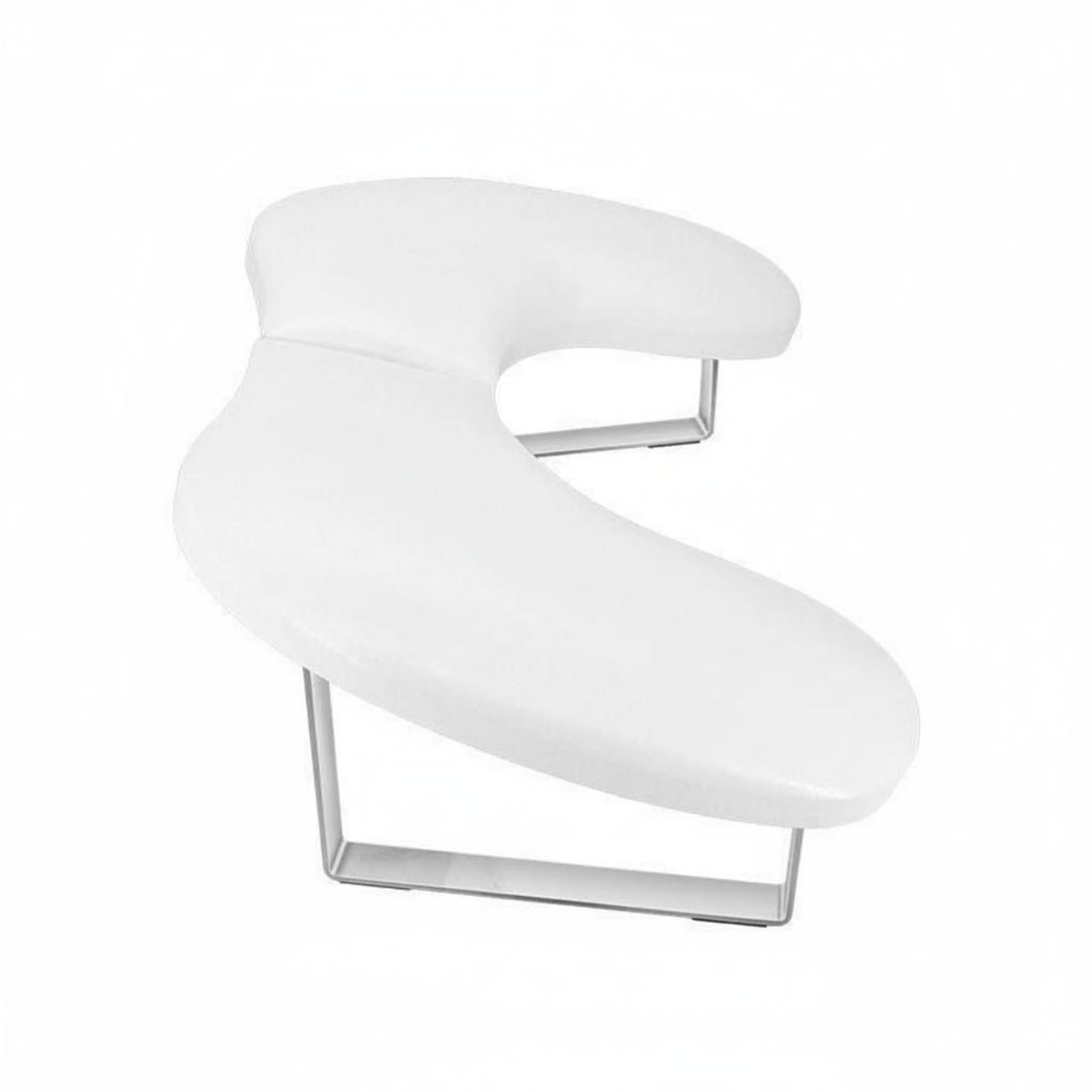 Repose-Mains Manucure U avec Coussin Support Ongles Accoudoir Pliable Oreiller Avant-Bras Revêtement PU Doux Pieds Métalliques Stables Gain de Place