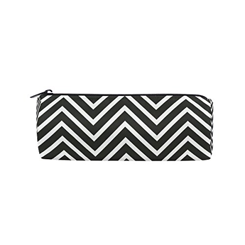 Preisvergleich Produktbild Schwarz Weiß Chevron Federmäppchen Stift Tasche Multifunktionale Stationery Tasche Reißverschluss Tasche von bennigiry, Student Reißverschluss Bleistift Inhaber Tasche Geschenk Travel Make-up Tasche