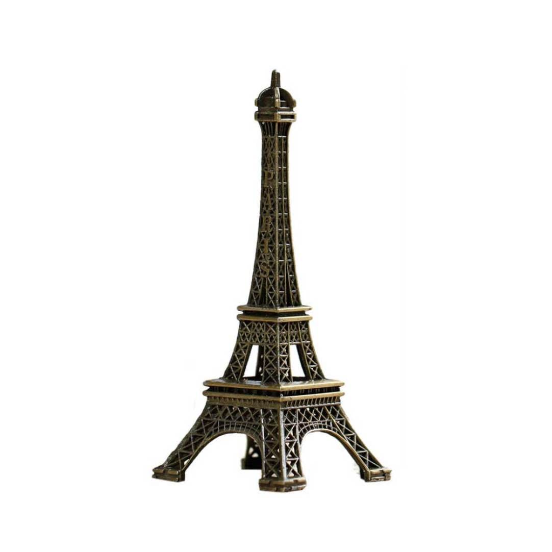 Maquette de la Tour Eiffel statuette miniature en métal décoration Paris 18cm