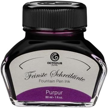 Atrament do piór wiecznych w kałamarzu, atrament do kaligrafii, kolor czarna sepia, 30 ml