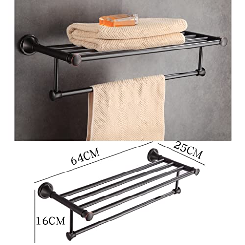 Porte-serviettes de bain minimaliste noir pour spa maison