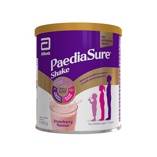 PaediaSure Shake, 400g, Strawberry Balanced Nutritional Supplement Drink, Multivitamin for Kids with Protein, Carbohydrates, Essential Fatty Acids and Minerals to Support Growth and Development