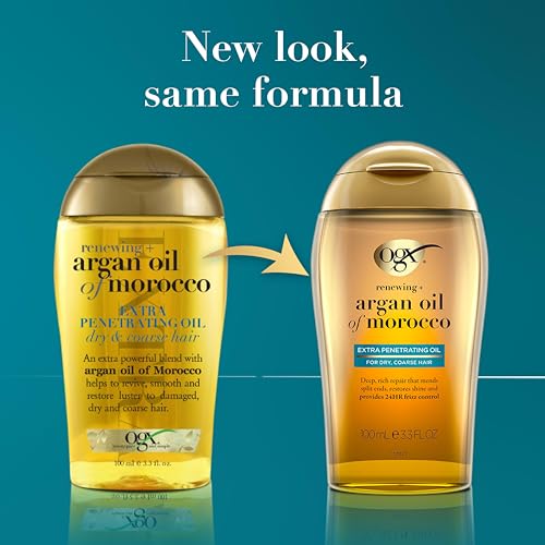 OGX Extra Strength Argan Oil Hair Treatment, 3.3 fl oz - Serum for Dry, Damaged Hair - image 4