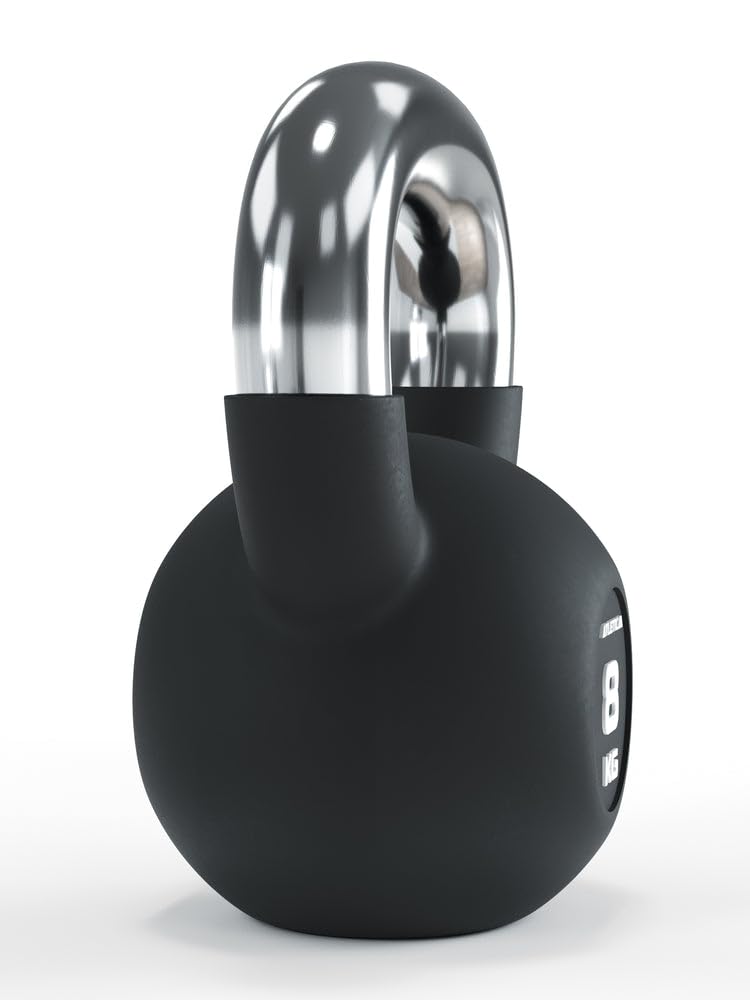ATLETICA Kettlebells | 4-32 kg | gumowane hantle kulowe z chromowanym uchwytem | wysokiej jakości stop stali | jakość studyjna | funkcjonalny trening całego ciała, waga 28 kg