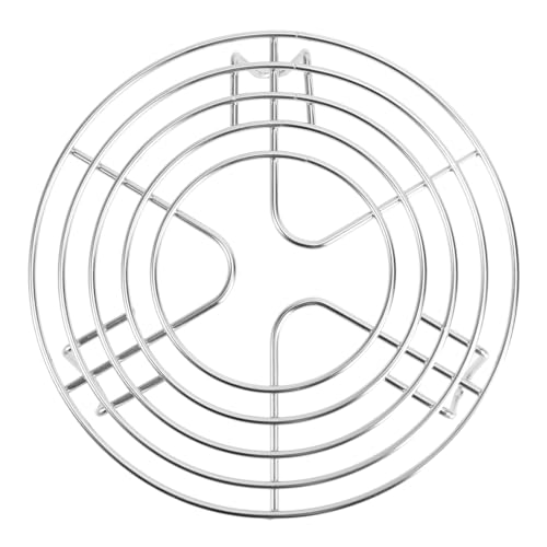 Toyvian Rejilla de Vapor Redonda de Acero Inoxidable Cocción al Vapor Soporte para Olla Arrocera Resistente Patas Antiarañazos para Verduras Bollos y Dim Sum Cocina Doméstica