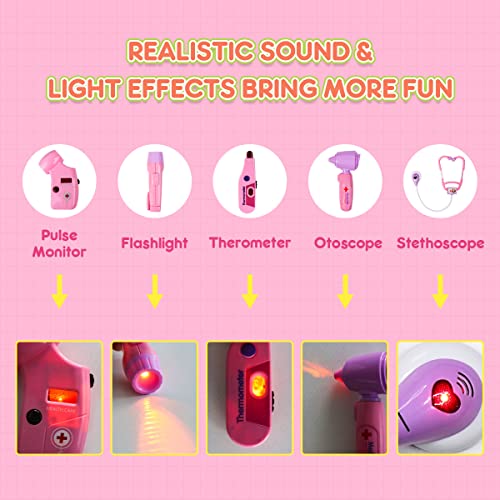 MELAND Doctors Set for Kids - Children Pet Vet Care Play Set with Doctor Costume, Plush Dog, Pretend Role Play Medical Kit Toys Gifts for 3 4 5 6 Year Old Toddlers - Image 6