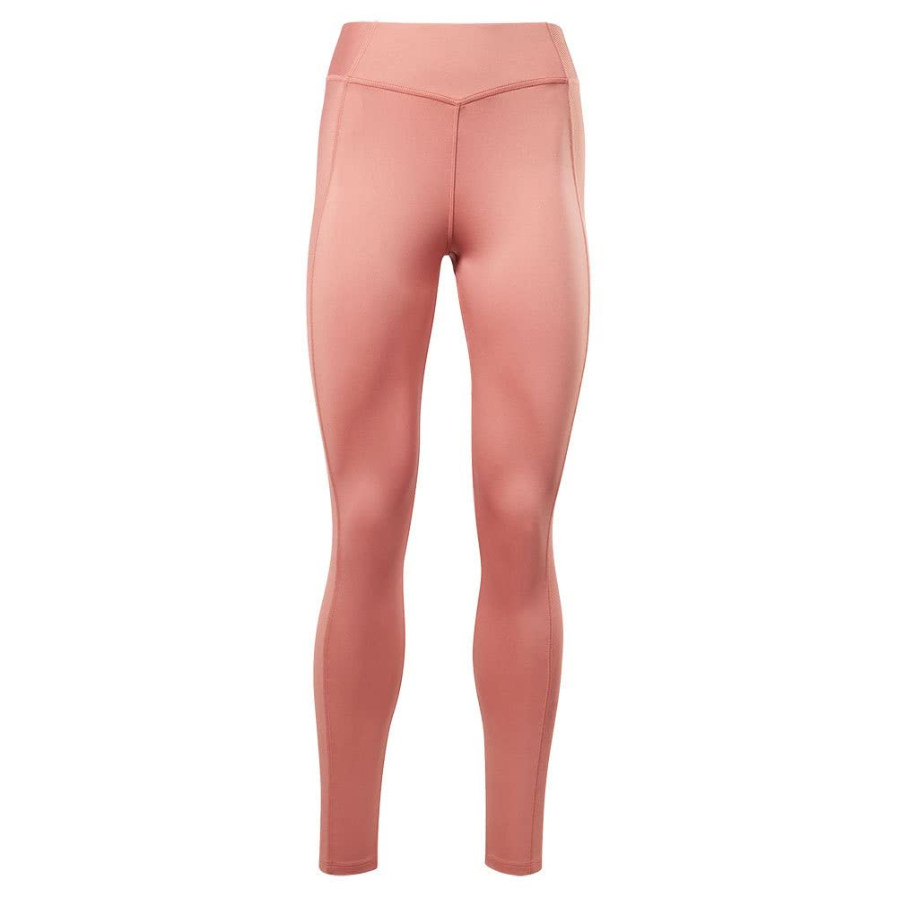 Reebok Women's Yoga High Rise Rib Yoga Pants, Baked Clay, S