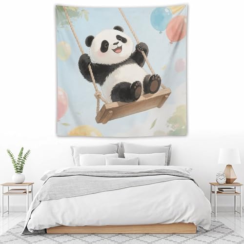 Tapisserie murale panda esthétique avec kit de suspension