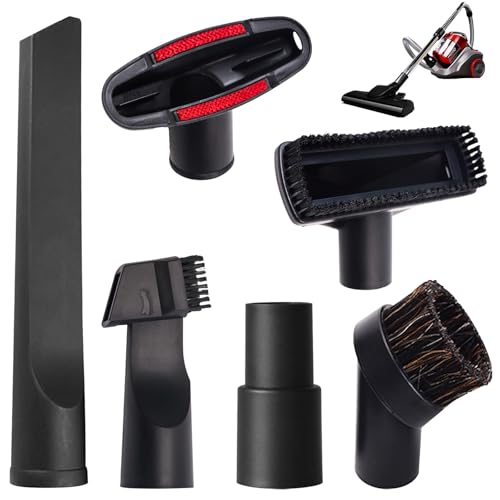 Bebochoi 6 Piezas Accesorios De Aspiradora Juego de Boquillas Universales para Aspiradora Adaptador De 32-35 mm Boquilla para Tapicería para Todas las Marcas