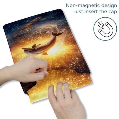 Funda para portátil de 13.8 pulgadas con diseño de delfines en el mar 2
