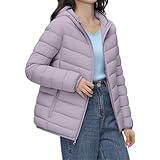 Gesteppte Wintermäntel für Damen UK – Baggy Pufferjacke Damen mit Kapuze – Wintermantel mit Kapuze, lange Mäntel, Zwangsjacke, Sportjacke, Übergangsjacken, Winterpuffermantel, Übergröße, Steppjacke