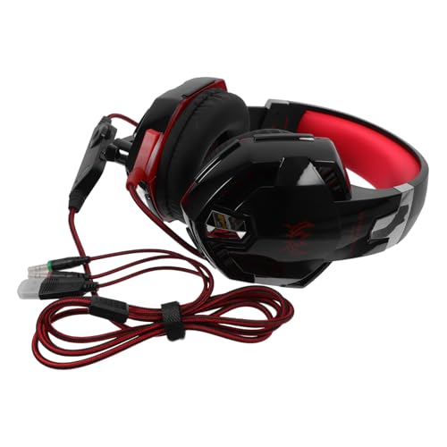 Casque de jeu USB avec micro et vibration pour PC portable Noir