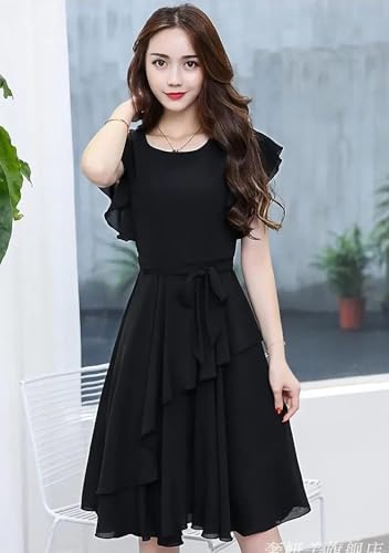 Image of GG Fashion Women's Fit and Double Flare Knee Length Dress