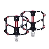 Frondent Bicicleta Multi Pedales,Pedales de Bicicleta, Bicicleta MTB de Montaña, Aluminio Antideslizante Pedales Ciclismo Durable,3 cojinetes para Bicicleta de Carretera BMX Road Bicycle (Black Big)