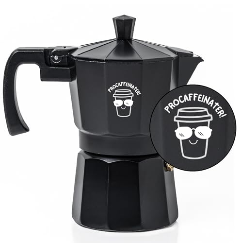 Image of Sipologie Roma Moka Pot, Black 180 ml, Customised - Procaffeinater