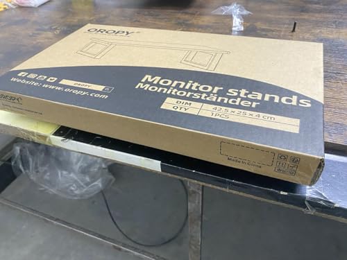 OROPY Wood Vintage Monitor Stand Holder, PC Laptop Computer Screen Riser, Desktop Storage Organiser Shelf for Home or Office, 40 x 23 x 14cm, Dark Brown - Cosy Home Interiors OROPY Wood Vintage Monitor Stand Holder, PC Laptop Computer Screen Riser, Desktop Storage Organiser Shelf for Home or Office, 40 x 23 x 14cm, Dark Brown - Image 8