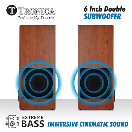 Image of TRONICA Premium Series JUDWAA 5.0 Bluetooth Tower Home Theater, 100W Output, Pair of 24-Inch Speakers with 6-Inch Woofer, Remote, FM /USB /AUX /TV /Mobile /MIC Support