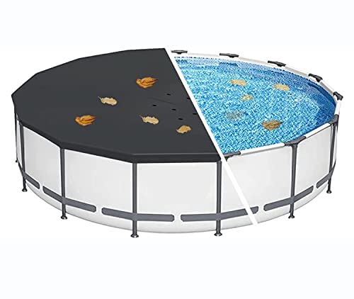 Pool Cover 15FT Round for Above Ground Pools, Easy Set PVC Solar Cover for Intex Ground Pools ,Black (LT5PC)
