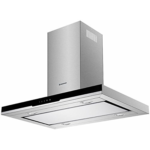 Hoover HDSVI985B A Rated Island Dunstabzugshaube – Edelstahl/schwarzes Glas