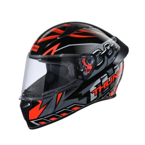 Image of Studds Thunder D5 Full Face Helmet with Clear Visor (Black N2, L)