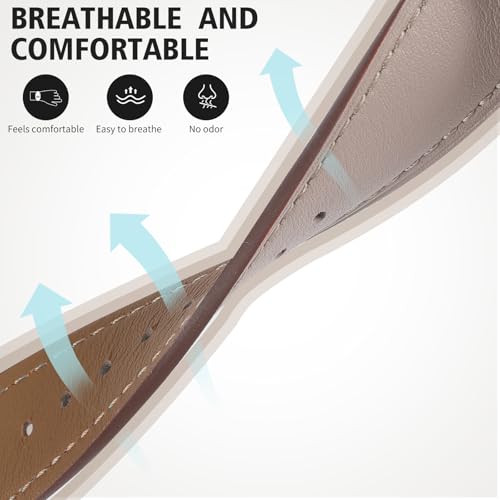 Italy Genuine Leather Watch Bands Men Women Compatible with Samsung Galaxy Watch Band, 20mm 22mm Lugs Watch Straps, Quick Release Wear-resistant Sweat-Resistant Smartwatch Replacement Strap