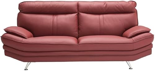 ソファー ソファ 本革 レザー ラグジュアリー ハイバック ロボット掃除機対応 脚付き 背もたれ着脱 sofa 大川家具 タルガ (レッド(スチール脚), 3人掛け)