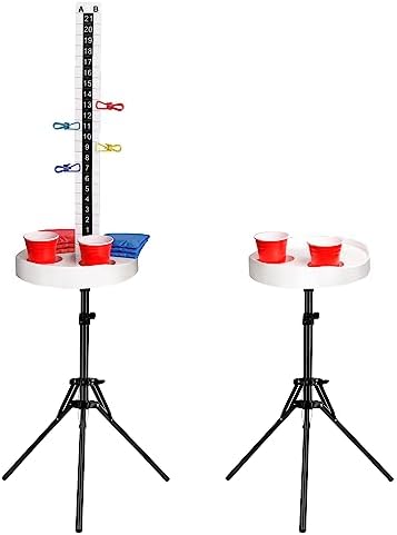 AUGVO Cornhole Scoreboard, 2 Sets Cornhole Score Keeper with Drink Holder Cornhole Accessories for Outdoor Game, Yard Game, Toss Games Leisure Sports Cornhole Games Equipment